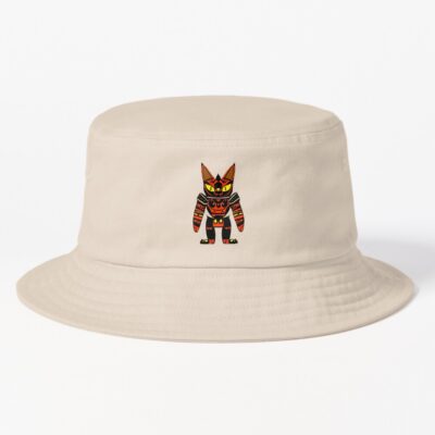 Samurai Cat With Full Armor Bucket Hat