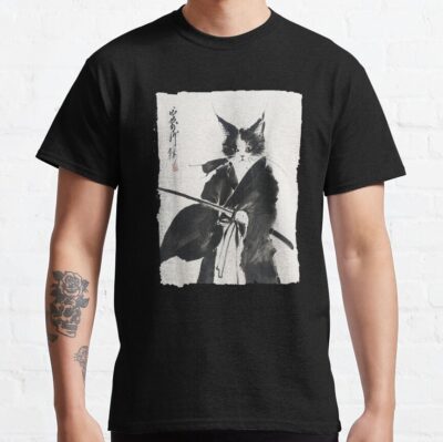 Japanese Samurai Ninja Cat Kawaii T-Shirt