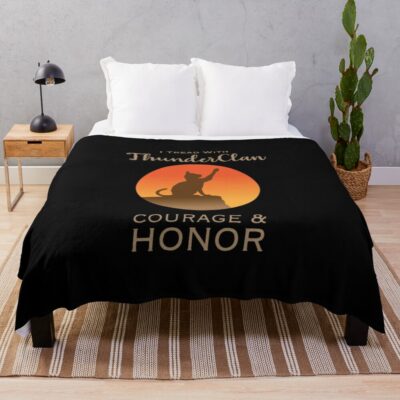 Thunder Clan Cats Throw Blanket