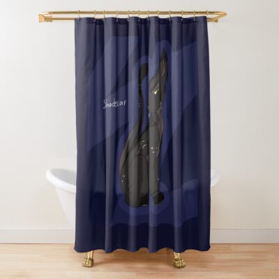 Shadescar Sitting Words Shower Curtain
