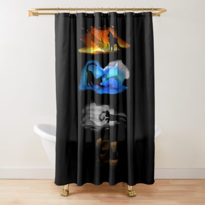Warrior Cats Four Elements Four Clans Shower Curtain