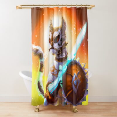 Crown Warrior Cat Shower Curtain