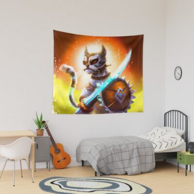 Crown Warrior Cat Tapestry