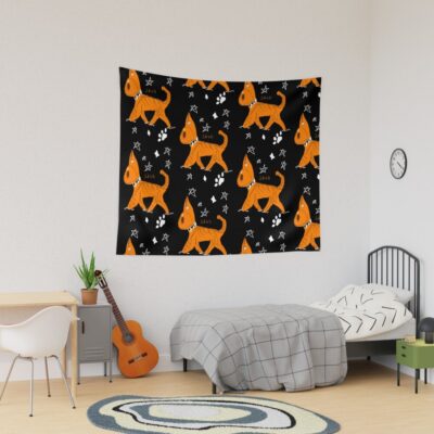 Halloween Spooky Warrior Cats Tapestry